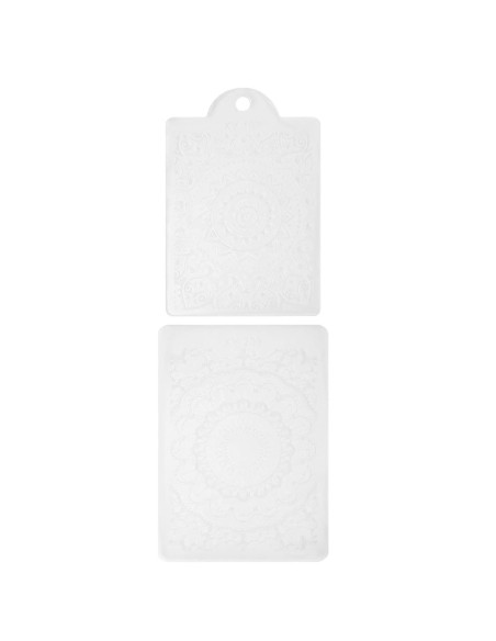 Sello nail art cobre de silicona XXL con 2 placas
