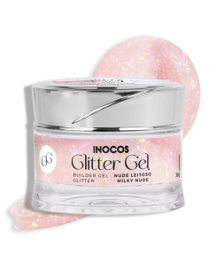 Inocos Diamonds gel constructor nude lechoso con purpurina 30 g