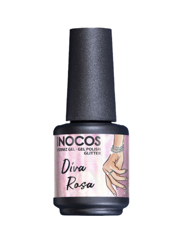 Verniz Gel INOCOS Diamonds Diva Rosa 15ml INOCOS Verniz Gel