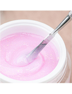 Gel de Construção com Glitter INOCOS Diamonds Rosa Leitoso 50GR INOCOS Gel Construção 2
