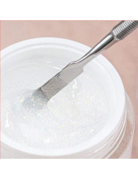 Gel de Construção com Glitter INOCOS Diamonds Branco Leitoso 50GR INOCOS Gel Construção