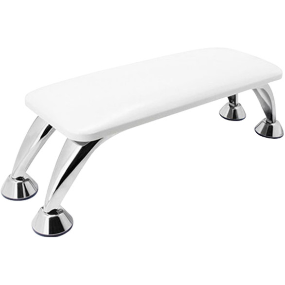 Apoyamanos y pies blanco con soporte metálico