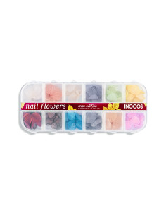 Inocos Natura Lovers Wine flores secas nail art