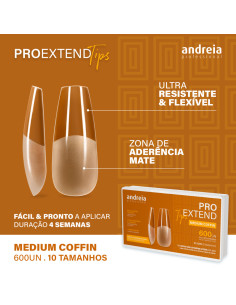 Tips Unhas PRO Extend Medium Coffin Andreia Tips Unhas 2