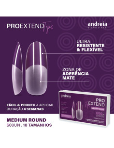 Tips Unhas PRO Extend Medium Round Andreia Tips Unhas 2