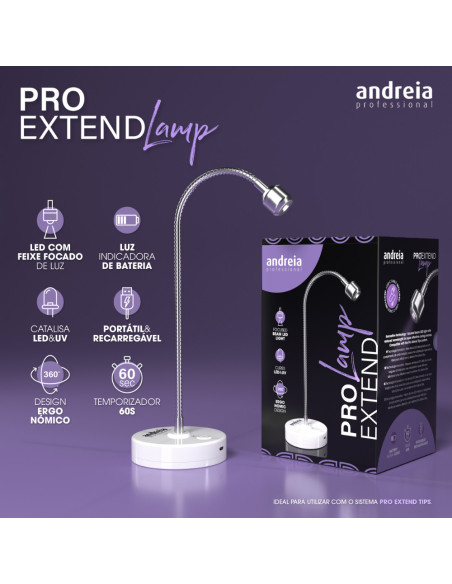 Catalisador Tips Unhas Andreia PRO Extend Lamp Catalisador Unhas