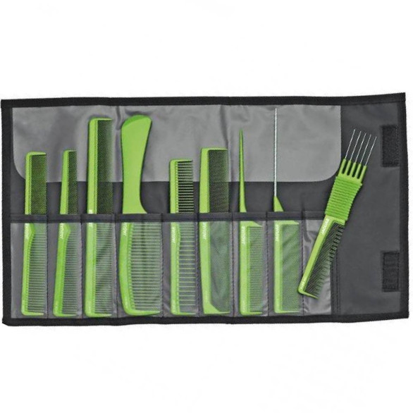 Jaguar A-Line Green estuche de nueve peines