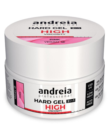 Andreia Hard Gel 2 IN 1 Pink Alta Viscosidade 22gr Gel Construção Andreia