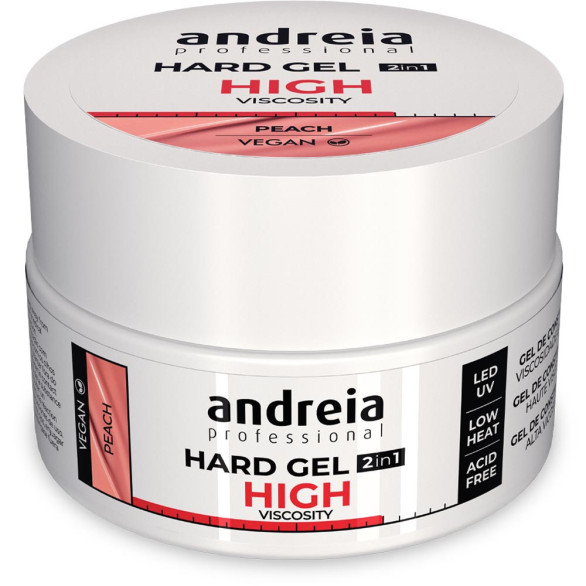 Andreia Hard Gel 2 en 1 Peach alta viscosidad 44 g