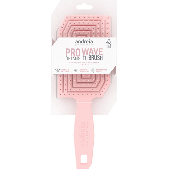 Andreia Pro Wave Detangler cepillo rosa