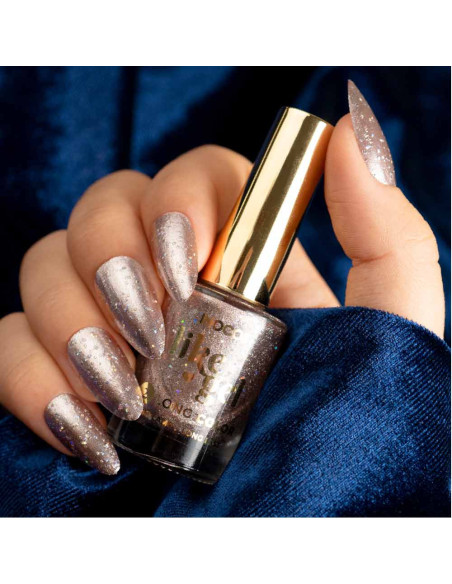 Verniz Like Gel INOCOS 178 Glitter Champanhe 11ml INOCOS Verniz Like Gel 