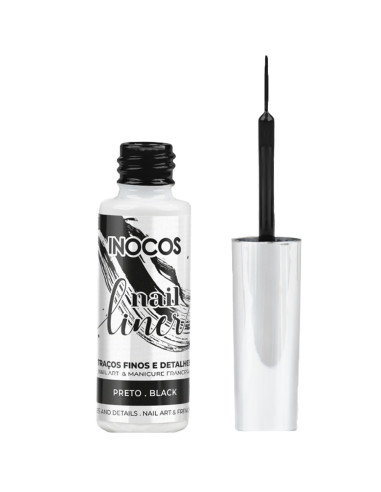 Nail Liner Inocos Preto 8ml INOCOS Nail Art