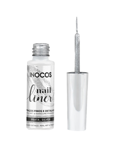 Nail Liner Inocos Prata 8ml INOCOS Nail Art