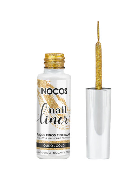 Nail Liner Inocos Ouro 8ml INOCOS Nail Art