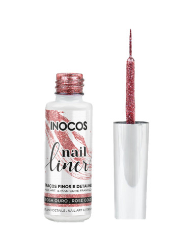 Nail Liner Inocos Rosa Ouro 8ml INOCOS Nail Art