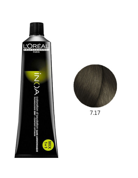 Coloração L'Oréal Profissional Inoa 7.17 Louro Cinza Mate 60g Inoa L'Oreal