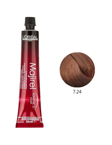 Majirel 7.24 Louro Irisado Acobreado 50ml Majirel L'Oreal