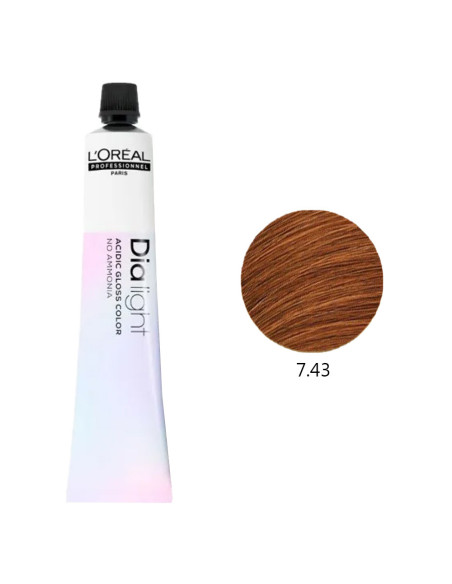 Coloração L'Oréal Profissional DiaLight 7.43 Louro Acobreado Dourado 50ml DiaLight L'Oreal