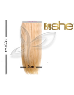 SHE extensiones lisas adhesivas Natural Color n.º 8, 40/45 cm, 4 piezas 2
