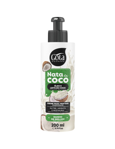 Creme de Pentear Gota Dourada Nata de Coco 200ml Gota Dourada