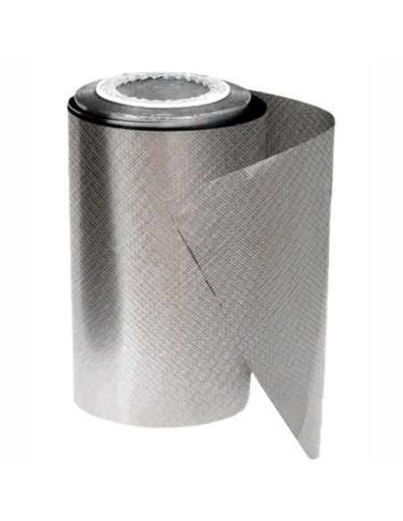 Aluminio texturado plata para mechas 12 cm x 50 m