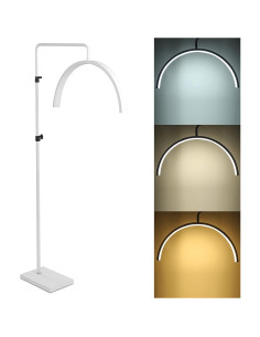 Glamour lámpara LED de pie blanca 36 W 2