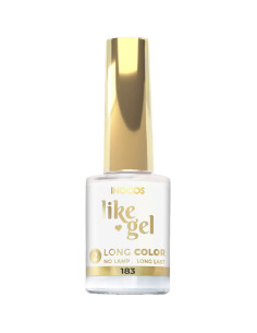 Verniz Like Gel INOCOS 183 Branco Puro 11ml efeito gel s/lâmpada