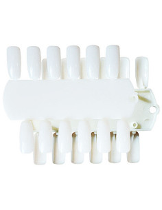 Muestrario blanco de uñas, 24 colores