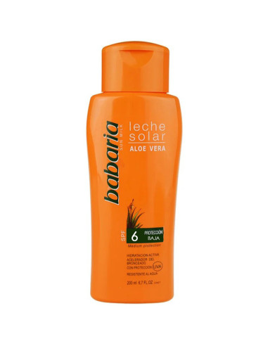 Leite Proteção Solar Babaria SPF6 Aloe Vera 200ml