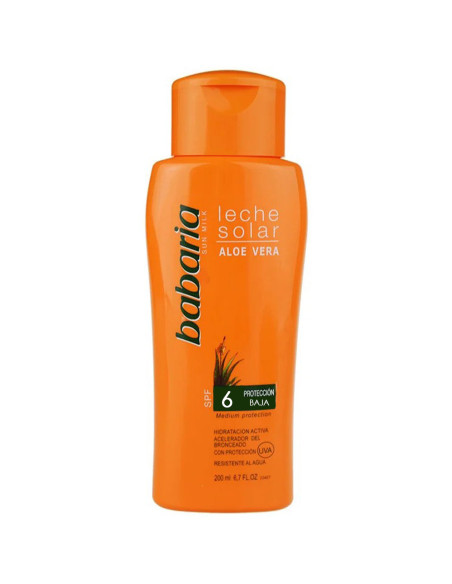 Babaria leche solar aloe vera SPF 6, 200 ml
