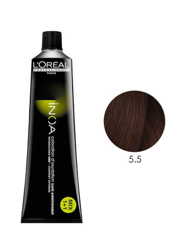 Coloração Inoa L'Oréal 5.5 Castanho Claro Acajous 60ml