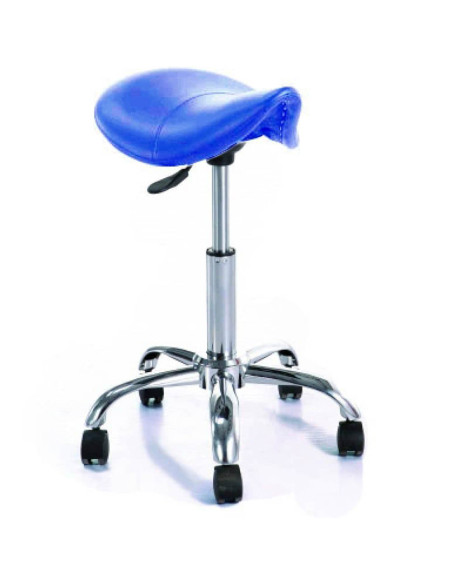Banco Ergonomico Preto C/ base Cromada | Banco Estética