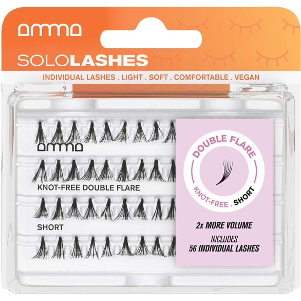 Amma Sololashes Knot Free Double Flare S pestañas individuales 56 unidades