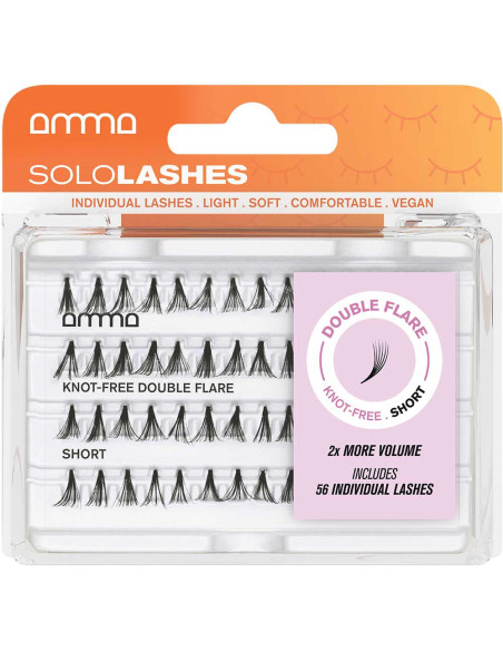 Amma Sololashes Knot Free Double Flare S pestañas individuales 56 unidades