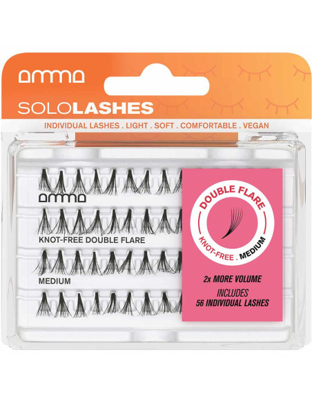 Amma Sololashes Knot Free Double Flare M pestañas individuales 56 unidades