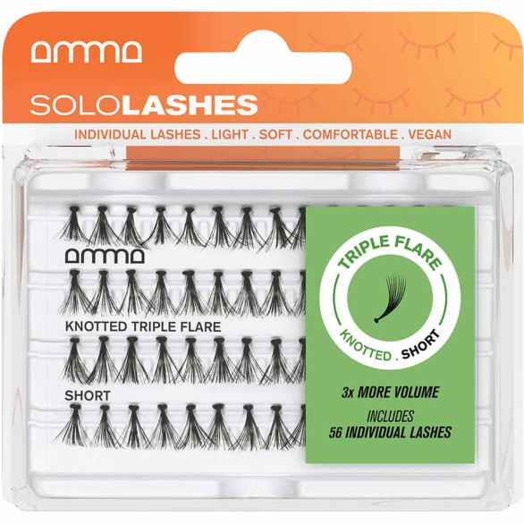 Amma Sololashes Knotted Triple Flare S pestañas individuales 56 unidades