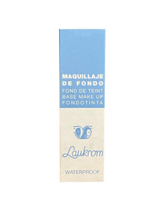 Base Maquilhadora Laukrom em Vermelho 30ml,maquilhagem alta cobertura.