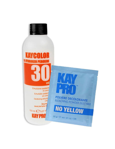 KIT Descolorante Cabelo ou Pelos 30vol KAYCOLOR