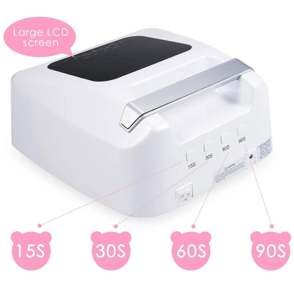 Lámpara de uñas LED portátil 72 W