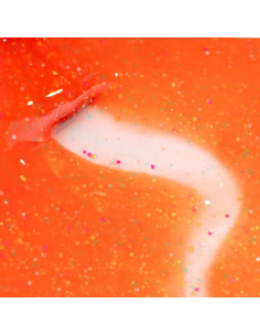 Verniz Gel Inocos Efeito Lollipop LP2 15ml,  Laranja Glitter Colorido 2