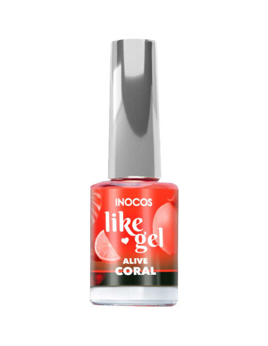 Verniz Like Gel Inocos Color Fruit - NOS ALIVE Coral 11ml