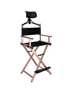Silla de maquillaje profesional oro rosa 2