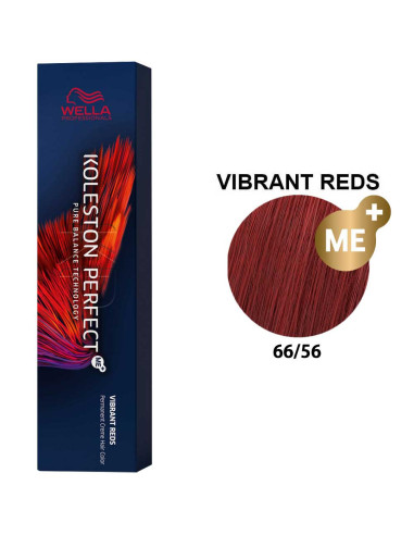 Koleston Perfect Vermelhos Vibrantes 66/56 Louro Escuro Intenso Acaju Violeta 60ml - Wella Professionals