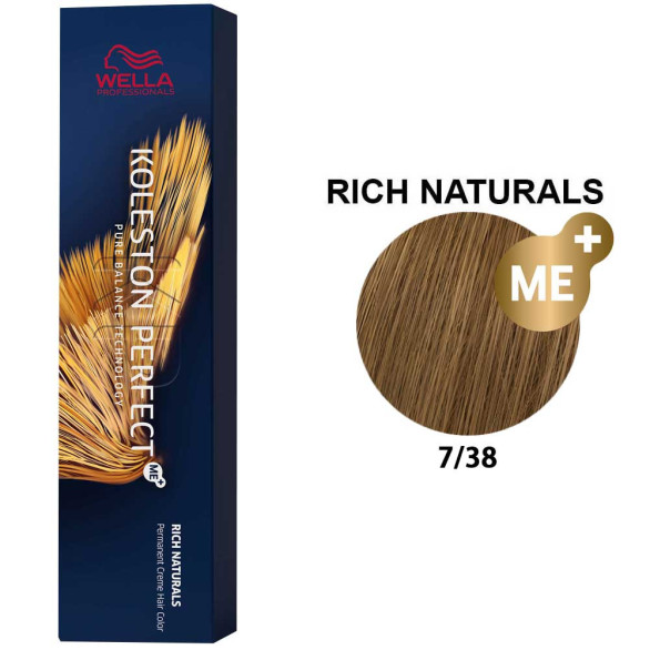 Wella Koleston Perfect naturales intensos 7/38 rubio medio dorado perla 60 ml