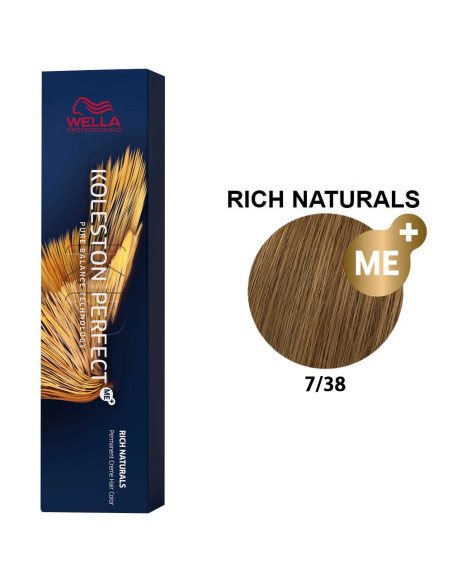 Wella Koleston Perfect naturales intensos 7/38 rubio medio dorado perla 60 ml