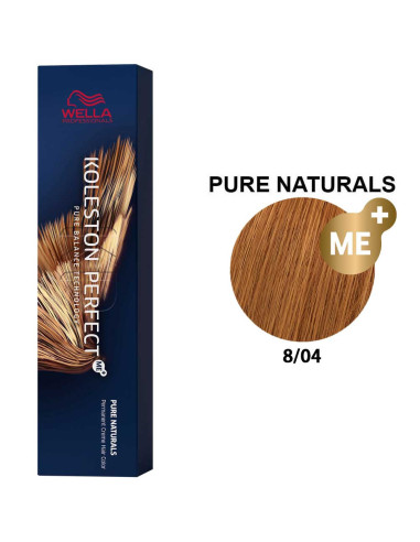 Koleston Perfect Naturais Puros 8/04 Louro Claro Natural Cobre 60ml - Wella Professionals