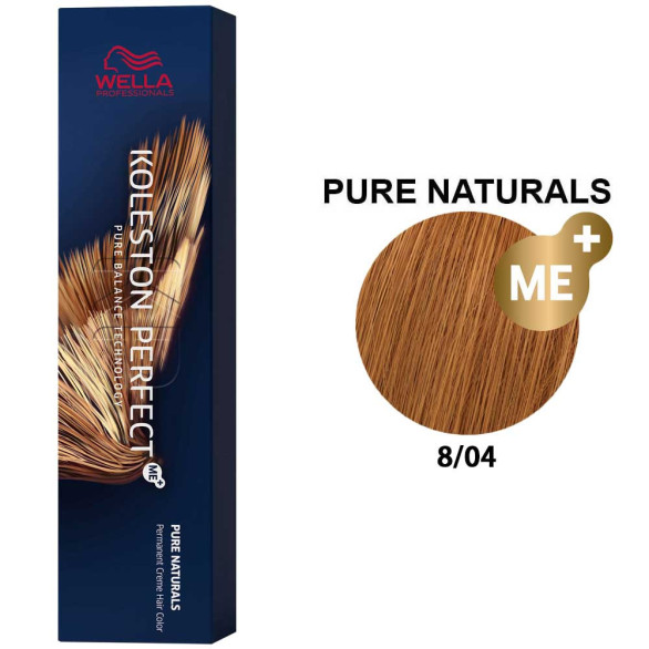 Wella Koleston Perfect naturales puros 8/04 rubio claro natural cobre 60 ml
