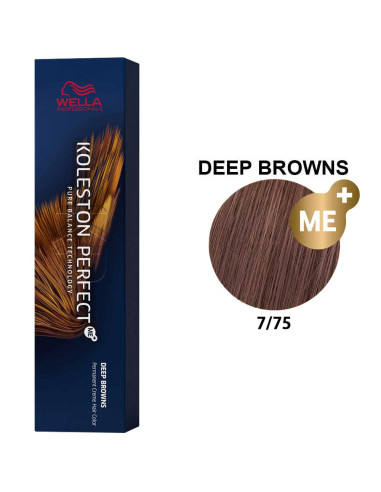 Koleston Perfect Castanhos Profundos 7/75 Louro Médio Marron Acaju 60ml - Wella Professionals