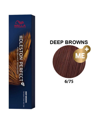 Koleston Perfect Castanhos Profundos 6/75 Louro Escuro Marron Acaju 60ml - Wella Professionals