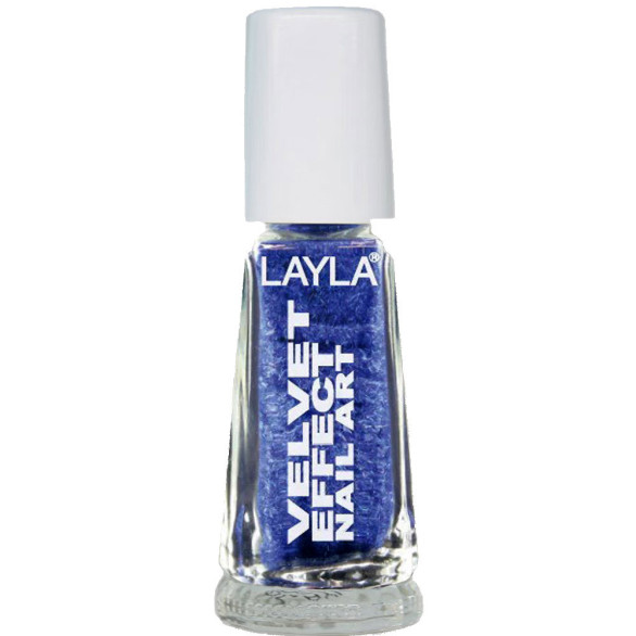 Layla Velvet Effect 09 azul microfibras nail art